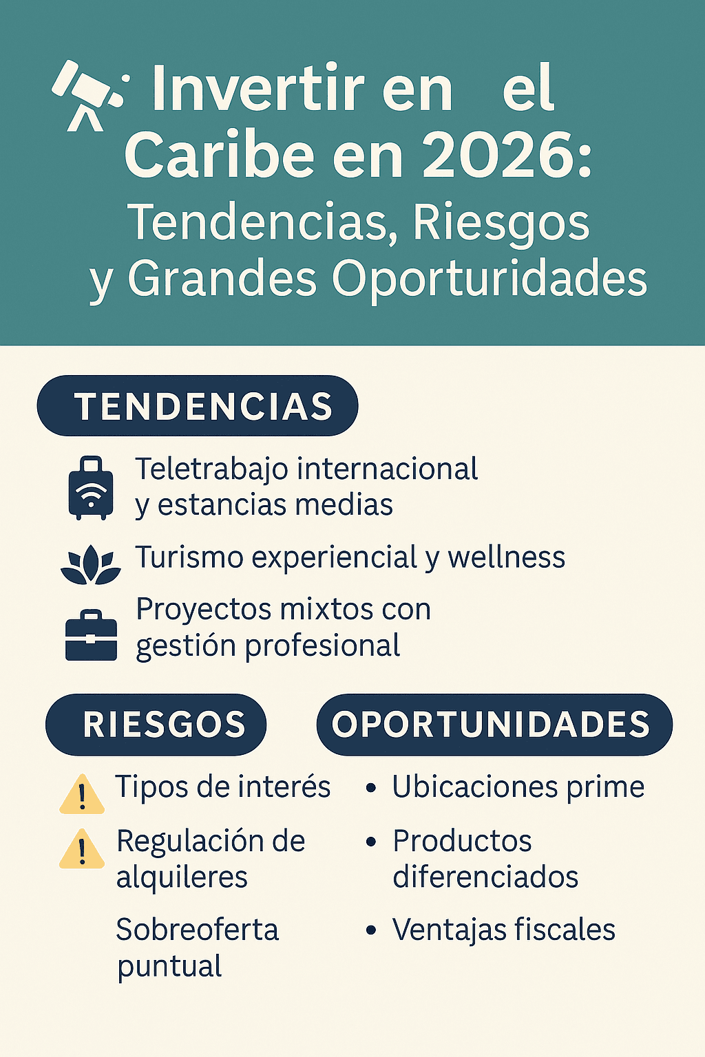 Invertir en el Caribe en 2026: tendencias, riesgos y grandes oportunidades